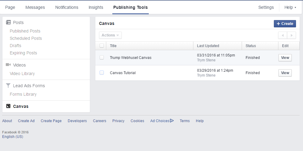 Canvas Webhuset Facebook